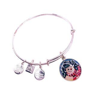 Alex and Ani Snowman Charm Bracelet Silver Finish - Expands 2"- 3.5”